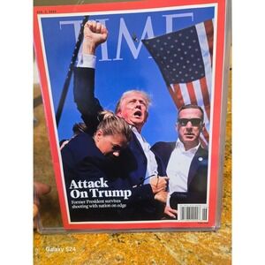 Rare Pennsylvania Rally Attack on Trump Time Magazine Issue w/ protective sleeve